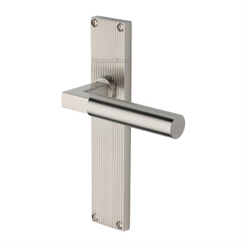 BAUHAUS LEVER HANDLE ON REEDED BACKPLATE